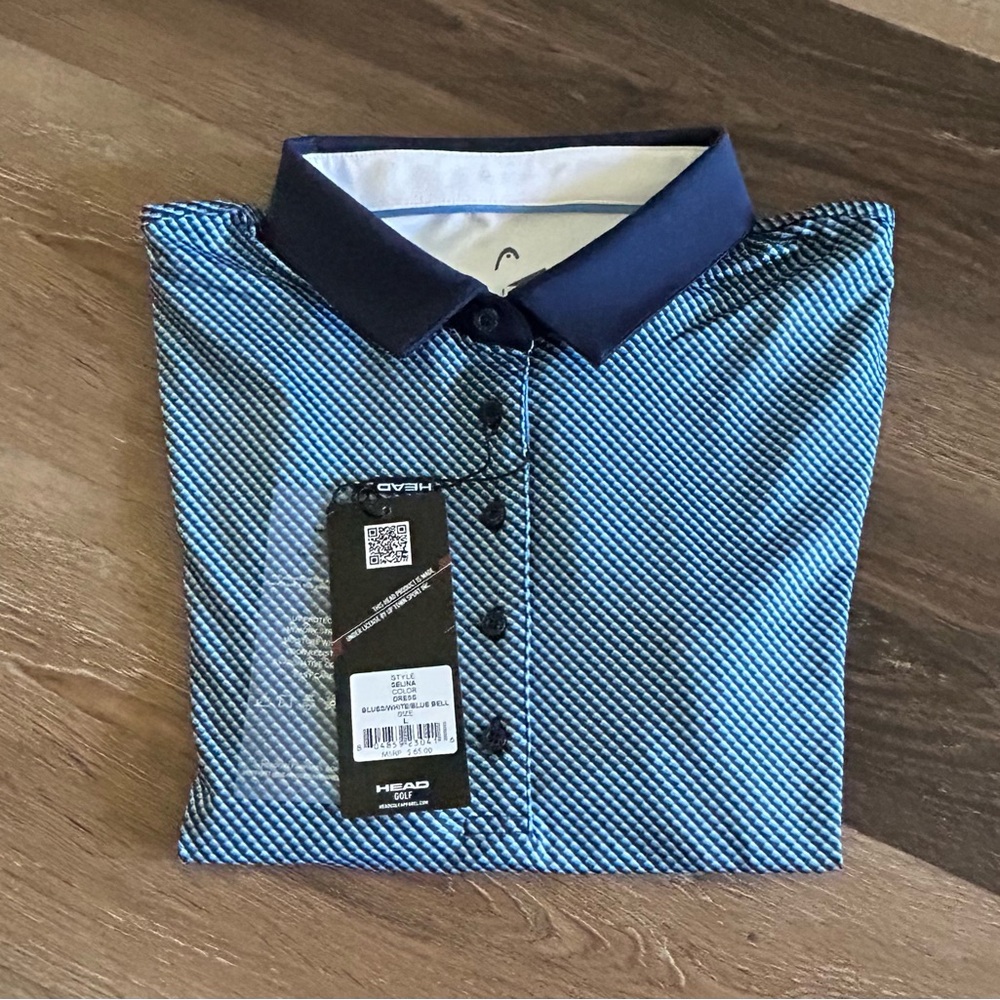 NWT! Women’s Head Golf Navy and White Polo Shirt